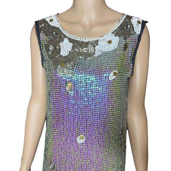 Meghan LA sequined beaded boho dress tunic - Picture 4 of 15